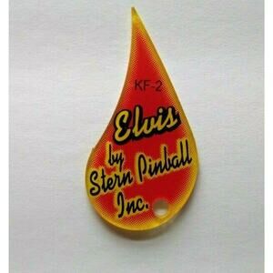 Elvis Presley Pinball KEYCHAIN Tear Drop Red Original Plastic Game Promo 2004